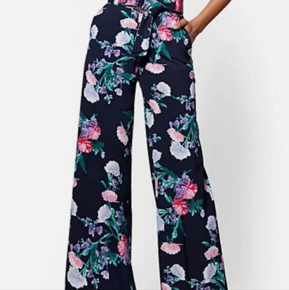 New York And Company Floral Palazzo Pants